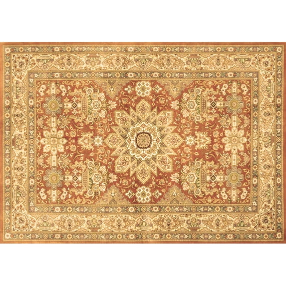 Ahgly Company Indoor Rectangle Medallion Brown Traditional Area Rugs, 2' x 3'
