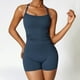 thumbnail image 5 of Conjunto de yoga de 2 piezas para mujer: camiseta sin mangas con espalda descubierta y pantalones cortos. Tejido transpirable, tirantes modernos, ideal para fitness/verano, varias tallas., 5 of 8