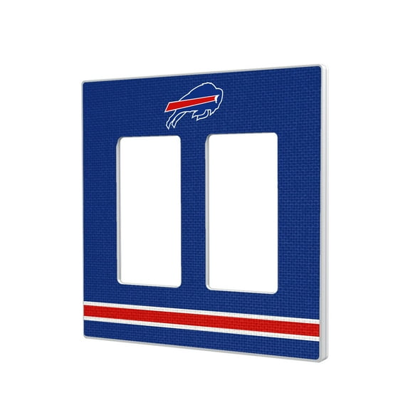 Buffalo Bills Stripe Double Rocker Light Switch Plate