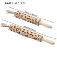thumbnail image 3 of BadPiggies 3D Christmas Wooden Rolling Pins, Engraved Embossing Rolling Pin with Christmas Deer Pattern for Baking Embossed Cookies,Rolling Pin Kitchen Tool 17", 3 of 8