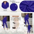 thumbnail image 3 of Women Double Breasted Blazer Set Formal 2 Piece Pants Outfits Long Sleeve Bussines Suit Set for Work Office, 3 of 5