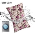 thumbnail image 6 of Goofa Rose Flowers Print Plush Throw Pillow Case, Soft Velvet with Hidden Zipper, Decorative Cushion Cover for Sofa, Bed, Car, and Home Décor-20"x30", 6 of 6
