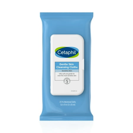 3 pack Cetaphil Gentle Skin Cleansing Cloths Face and Body Wipes - 25ct 
