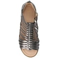 thumbnail image 4 of Journee Womens Delilah Gladiator Sliver Wedge Sandals, Widths Available, 4 of 9