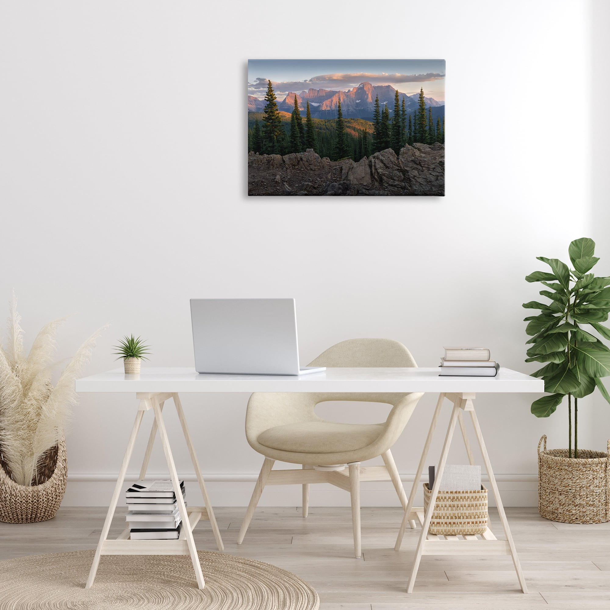 Stupell Industries Diurnal Mountain Scenery Landscape Photography Gallery Wrapped Canvas Art Print Wall Art, 30 x 20