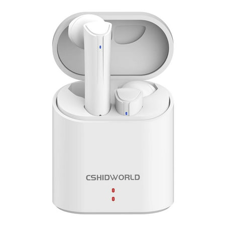 Bluetooth 5.0 Wireless Earbuds,True Ear Buds Headphones Hands-free Calling Sweatproof In-Ear Headset Earpiece Built-in Mic Earphones with Portable Charging Case and for iPhone iPad Android