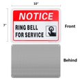 thumbnail image 2 of 2-Pack Anneau Cloche pour Signe de Service, 10 "x 7".04" Signe Réfléchissant en Aluminium Rouille Sans Aluminium-Uv Protégé et Résistant aux Intempéries, 2 of 4