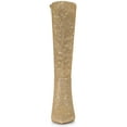 thumbnail image 6 of BLISSFUL STEP Valentine's Women's Sparkle Glitter Stiletto Heel Knee High Boots Gold 6, 6 of 7
