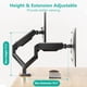 thumbnail image 4 of Soporte doble para monitor, brazos ajustables WALI para pantallas de 17 a 32 pulgadas, 4 of 9