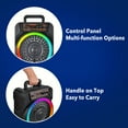thumbnail image 3 of Dual 8’’ Wireless Party Bluetooth Speaker with Microphone, Remote, Portable PA Speaker System, RGB LED Party Lights, Karaoke Machine with Treble & Bass, FM/AUX/USB/TF/TWS/Echo, 3 of 10