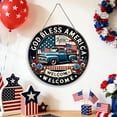 thumbnail image 4 of Independence Day America Wooden Hanging Decoration Patriotic Round Wall Decor For Home And Porch Festival Celebration Hanging Board Decoration, 4 of 6