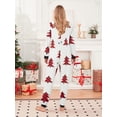 thumbnail image 4 of Michellecmm Family Christmas Pajamas, Long Sleeve Elk/Christmas Tree/Plaid/Snowflake Print Hooded Jumpsuit Sleepwear, 4 of 6