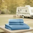 thumbnail image 2 of Nestl Sheets Set, 1800 Series Deep Pocket 4 Piece, Luxury Soft Microfiber RV Short Queen Sheets Set, BLUE HEAVEN, 2 of 14
