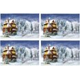 thumbnail image 2 of EREHome Ensemble de 4 Sets de Table Hiver Pin Forêt Support de Assiette 12x18 Pouces, 2 of 5