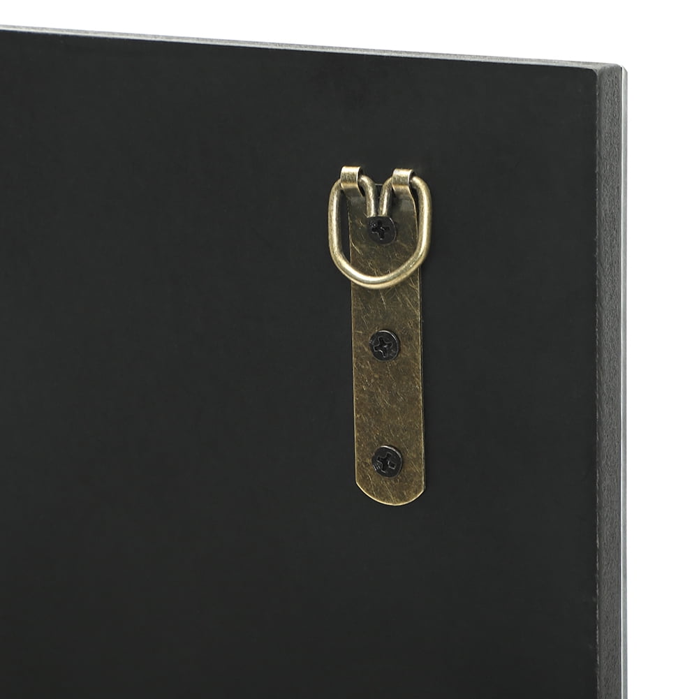 Kadyn 33.07"L x 26.77"W Mirror, Hanging Mirror for Wall, Wall Mirror with 2 high-quality metal hooks, Clear + Black