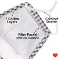 thumbnail image 4 of Humble Chic Reusable Breathable Cotton Face Mask - 2-Pack Gray Check, 4 of 7