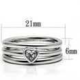 thumbnail image 2 of Rhodium Brass Ring with AAA Grade CZ in Clear for Women Clear Stone Color Style 3W027 Size 7, 2 of 5