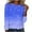 Blue, variant on Womens Long Sleeve Shirts Crew Neck Sparkly Printing Pullover Fashion Cute Casual Loose Dressy Tops Holiday Party Spring Fall Outfits