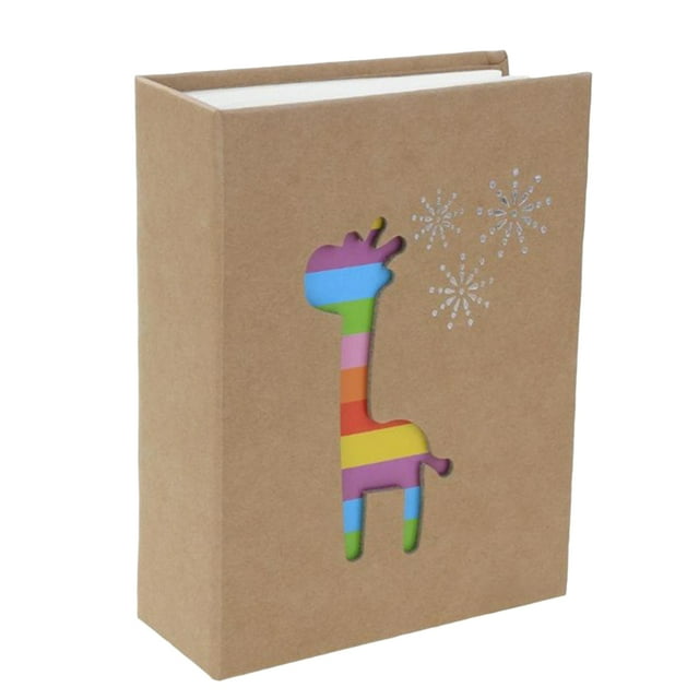 Photo Album Insert 4R6 Inch 100 Family Baby Album Children's Growth Small Creative Gifts (Giraffe)
