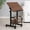 Walnut, variant on Rolling Laptop Desk with Adjustable Height, 60x40 cm Tilt Top Cart Brown for Bedside