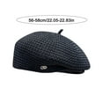 thumbnail image 3 of Gorro de boina de verano para mujer | Gorra de playa de poliéster ajustable ligera y transpirable | Protección solar fina casual para exteriores | Negro Beige Caqui | 56-58cm | 1 Paquete, 3 of 7