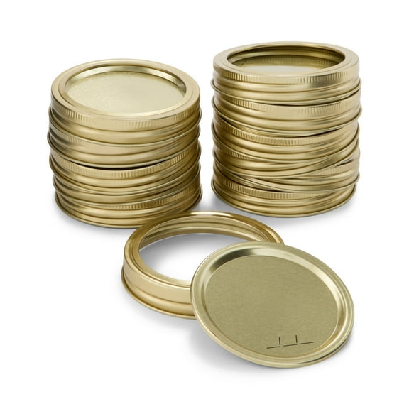 Mainstays 12-Pack Canning Jar Lids and Rings - Wide Mouth, Two-Piece Wide Mouth Mason Jar Lids with Bands for Canning and Preserving, Fits All Brands Wide Mouth Mason Jars