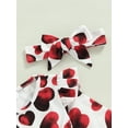 thumbnail image 5 of Bagilaanoe Toddler Baby Girl Valentine's Day Dress Heart Print Ruffle Long Sleeve A-line Princess Dresses + Headband 6M 9M 12M 18M 24M 3T Kid Patchwork Tulle Skirt, 5 of 7