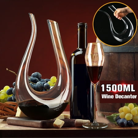 Luxurious Crystal Glass U-shaped Horn Wine Decanter Wine Pourer Wine