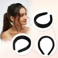 thumbnail image 3 of Unique Bargains Fluffy Fuzzy Headband Solid Color Hair Band Plush Headband Soft Fuzzy Hair Hoop Fashion Accessory Black, 3 of 7
