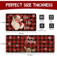 thumbnail image 6 of Buffalo Plaid Santa Moose Merry Christmas Kitchen Rugs and Mats Set 2 Piece for Floor,Snow Xmas Winter Holiday Non Skid Low-Profile Sink Rug Mat Decorations for Home Kitchen 18"x48"+18"x30", 6 of 6