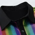 thumbnail image 5 of Big and Tall Disco Tees Mens 70s 80s Shiny Sequin Shirts Metallic Party Short Sleeve Button Down Shirts Funny Nightclub Tee Shirt, 5 of 8