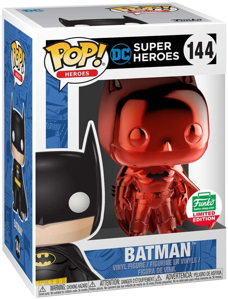 Funko Pop! DC Super Heroes – Batman Exclusive Limited Edition Red #144
