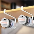 thumbnail image 7 of 2Pcs Tumbler Lid Organizer Horizontal Tumbler Lid Storage Hook Up to 10 Lids Space Saving Cup Lid Holders Under Cabinet Tumbler Lid Hook for Kitchen Organizer and Storage Hanging, 7 of 7