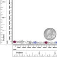 thumbnail image 6 of Gem Stone King 925 Sterling Silver Blue Tanzanite and Red Created Ruby and Lab Grown Diamond Bracelet for Women | 3.81 Cttw | Gemstone December Birthstone | Oval 6X4MM | Length 7.25 inches, 6 of 6