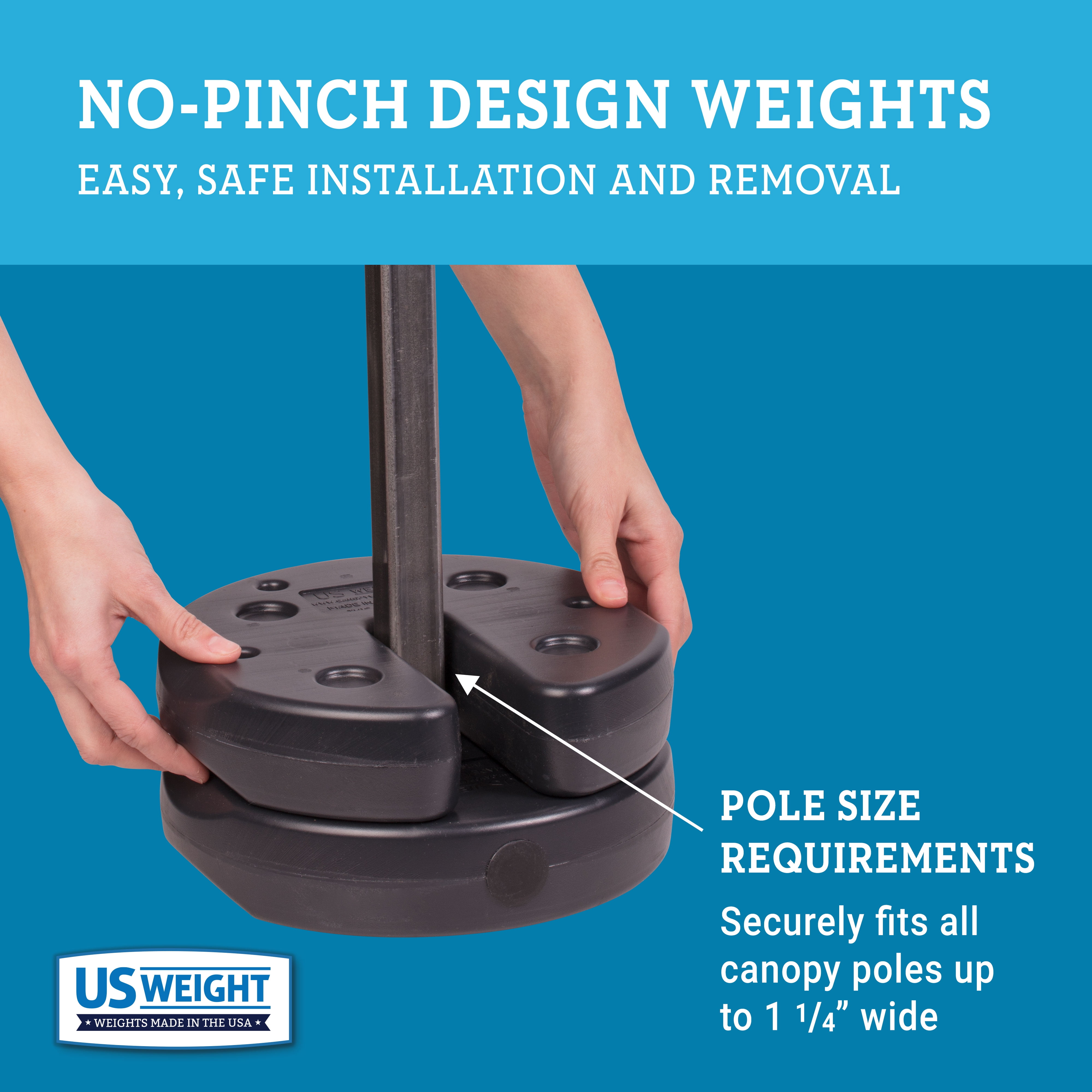 Fillable US Weight Canopy Weights for Securing Canopies, Tents, and Umbrellas at Outside Events