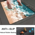 thumbnail image 5 of Bath Mat Rug,Boho Sea Beach with Waves Non Slip Quick Dry Super Absorbent Thin Bathroom Rugs Fit Under Door-Easy to clean Bathroom Floor Mats-Shower Rug for Shower Sink Bathtub(20" x 31"In), 5 of 6