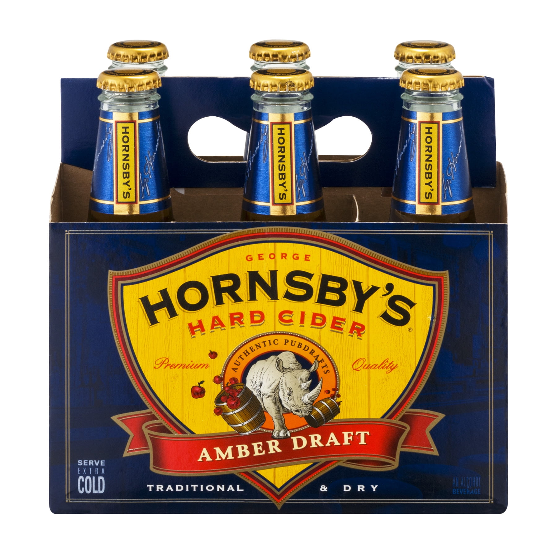 Hornsbys Hard Cider Amber Draft - 6 PK, 11.2 FL OZ - Walmart.com