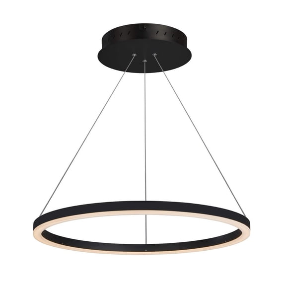 VONN Tania 24" Adjustable Aluminum ETL Certified Integrated LED Chandelier Black