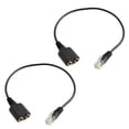 thumbnail image 1 of 2x RJ9 Modular Plug To Dual Jack De 3,5 Mm Para Auriculares De PC Analógicos Para Teléfonos De Escritorio Sunnimix Enchufe dual de 3, 1 of 8