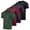 Set 2, variant on 4 Pack: Men's Dry-Fit Short Sleeve Pocket Crew Performance Athletic T-Shirt (Available in Big & Tall)