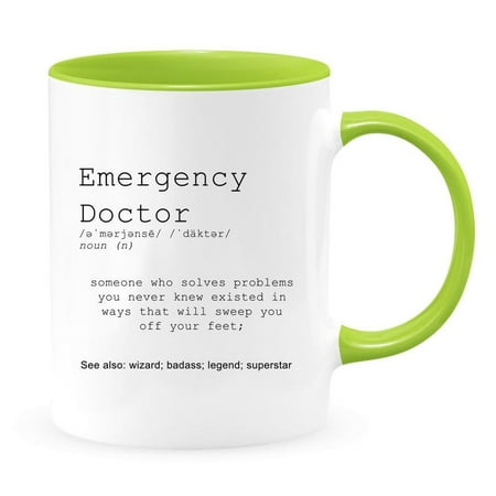 

Funny emergency doctor two-toned coffee mug or tea cup gift ideas for doctors doctors coffee mug doctor travel mug thank you doctor mu 11oz