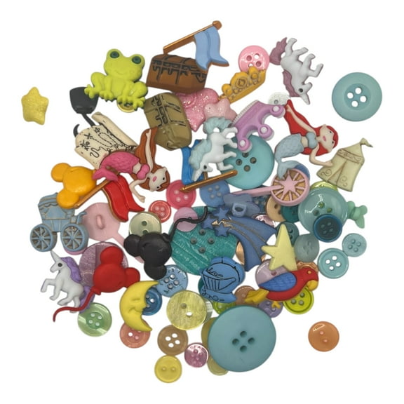 Buttons Galore Fantasy Multi-color Button Sewing Fasteners (50 Pack)