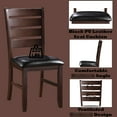 thumbnail image 3 of Black Pu Leather Chairs ( Of 2) - Cherry Wood Base 2 Side & Modern Tone, 3 of 3