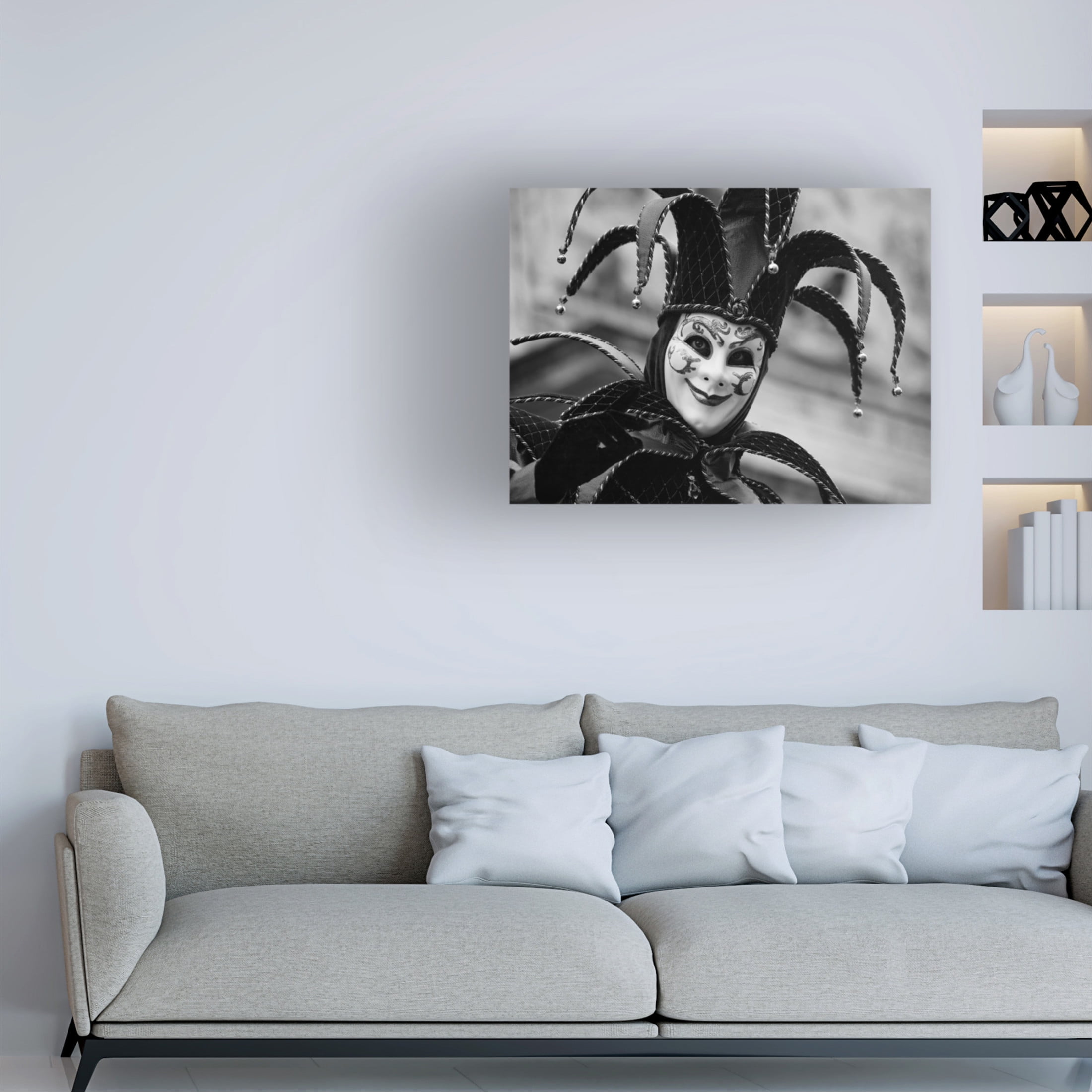 Canvas Wall Art - Stefan Nielsen 'Jester' Wall Art for Living Room, Bedroom, or Office Décor by Trademark Fine Art - 19 x 14 Inches