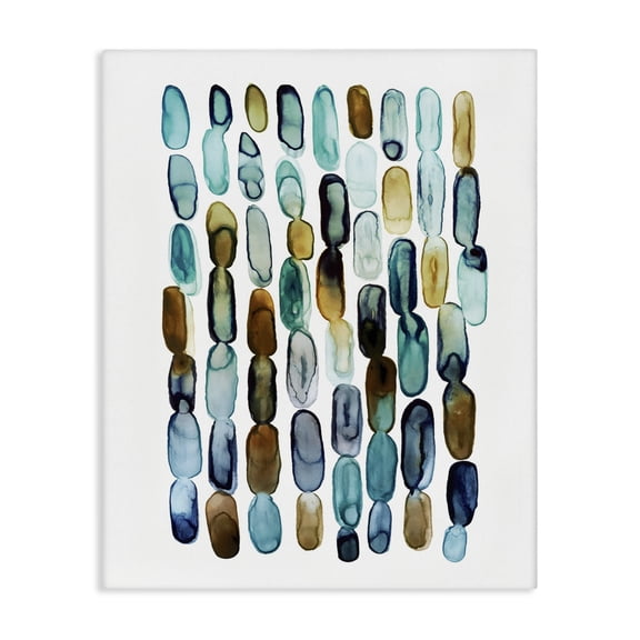 Stupell Industries Modern Blue Oblong Shapes Pattern Canvas Art, 24 x 30, by Lisa Nohren