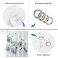 thumbnail image 5 of Blue Teal Dandelion Waterproof Fabric Shower Curtain,Dragonfly Modern Art Watercolor Waterproof Fabric Shower Curtain for Bathroom Curtains Bathtubs Hotel Shower Curtains with 12 Hooks Stall 54x78in, 5 of 8