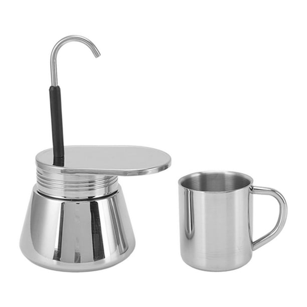 Single Spout Stovetop Moka Pot,Moka Pot with Single Single Spout Coffee Pot Spout Coffee Moka
