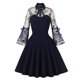 thumbnail image 1 of Vestido de fiesta de noche con bola Rockabilly vintage de manga larga de malla para mujer-e, 1 of 3