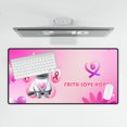 thumbnail image 4 of Faith Love Hope British Shorthair Breast Cancer Awareness Survivor Desk Mat Full Keyboard Mouse Pad Cat Lover Kitten Owner Gifts Large Mousepad - 02017, 4 of 5