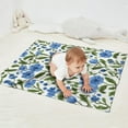 thumbnail image 2 of Blue Pioneer Flower Blanket,Comfortable Soft Flannel Throw Blanket,All Season,Warm Lightweight Blankets for Sofa Bed Couch Living Room Chair,30"x40"(80x100cm), 2 of 4